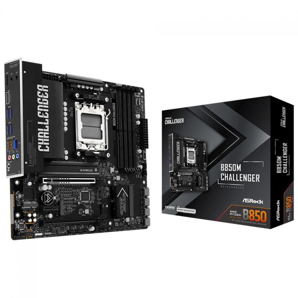 Placa Mãe ASRock B850M Challenger, Chipset B850, AMD AM5, mATX, DDR5