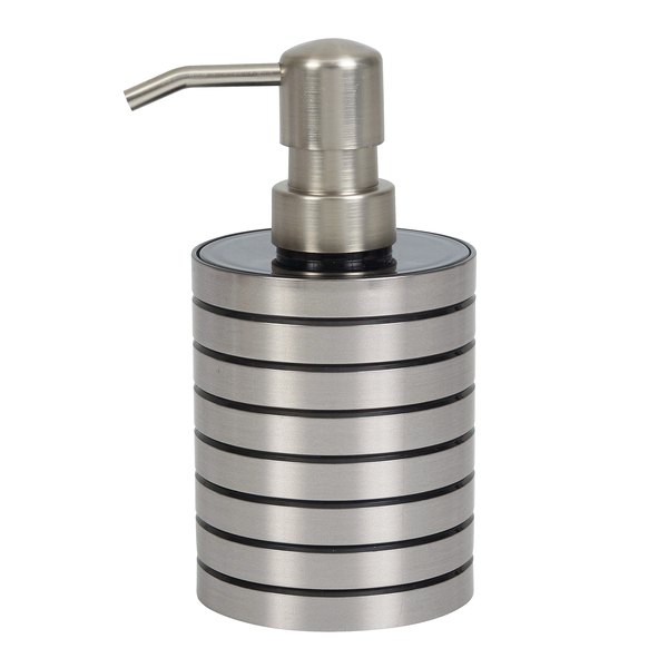 Porta Sabonete Líquido de Bancada para Banheiro 250ml Plástico Prata Street Sensea