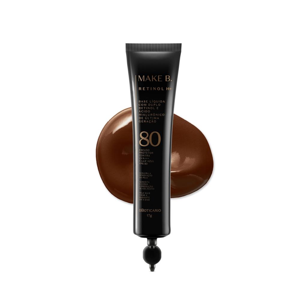 Refil Base Líquida Cor 80 com FPS 80 Make B. Retinol H+ 26g