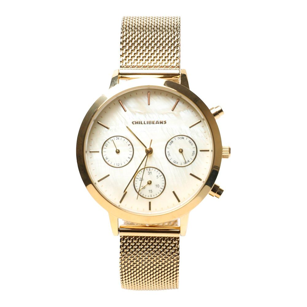 Relógio Analógico Feminino Chilli Beans Casual Dourado - RE.MT.1799.2121 P