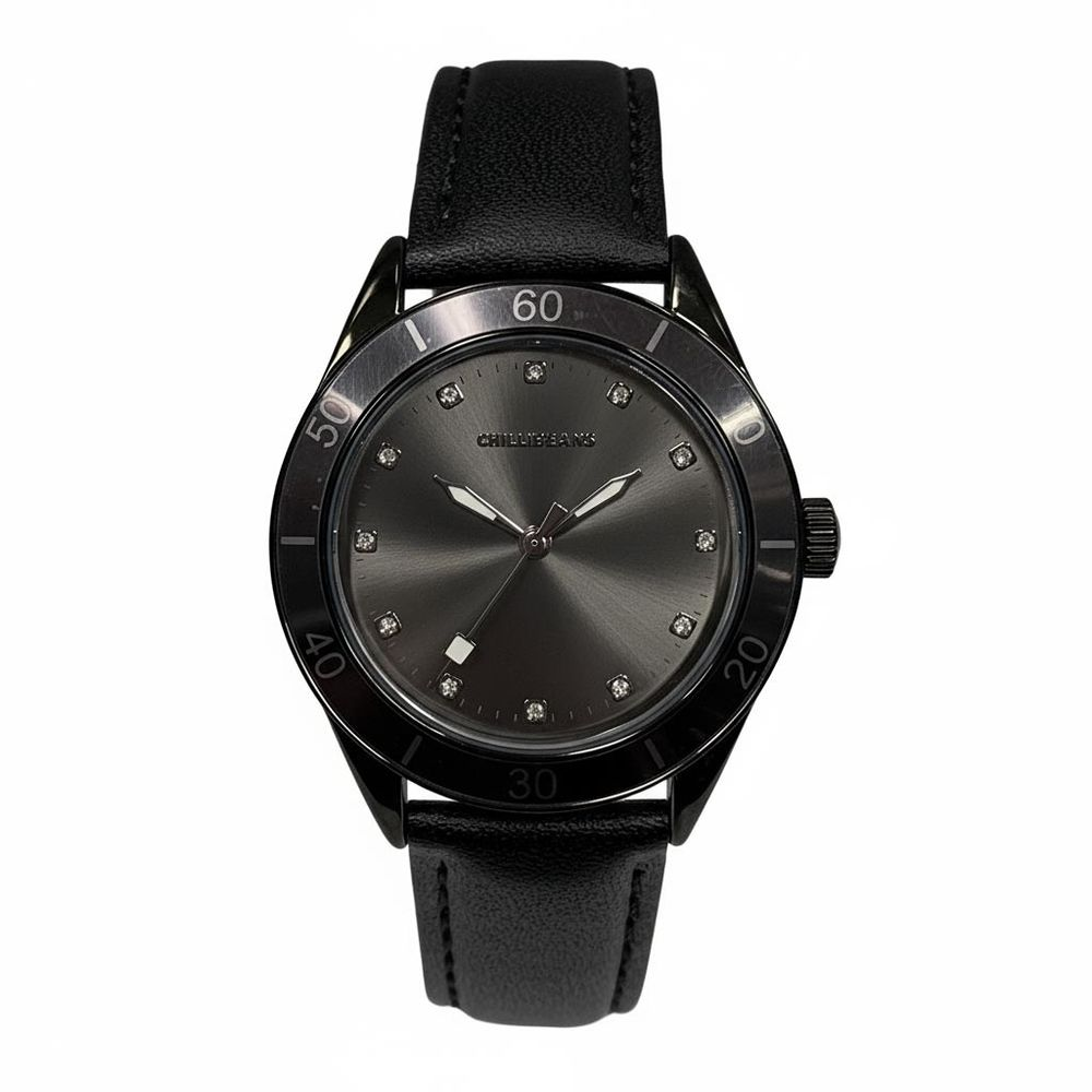 Relógio Analógico Feminino Chilli Beans Couro Preto - RE.CR.0611.2201