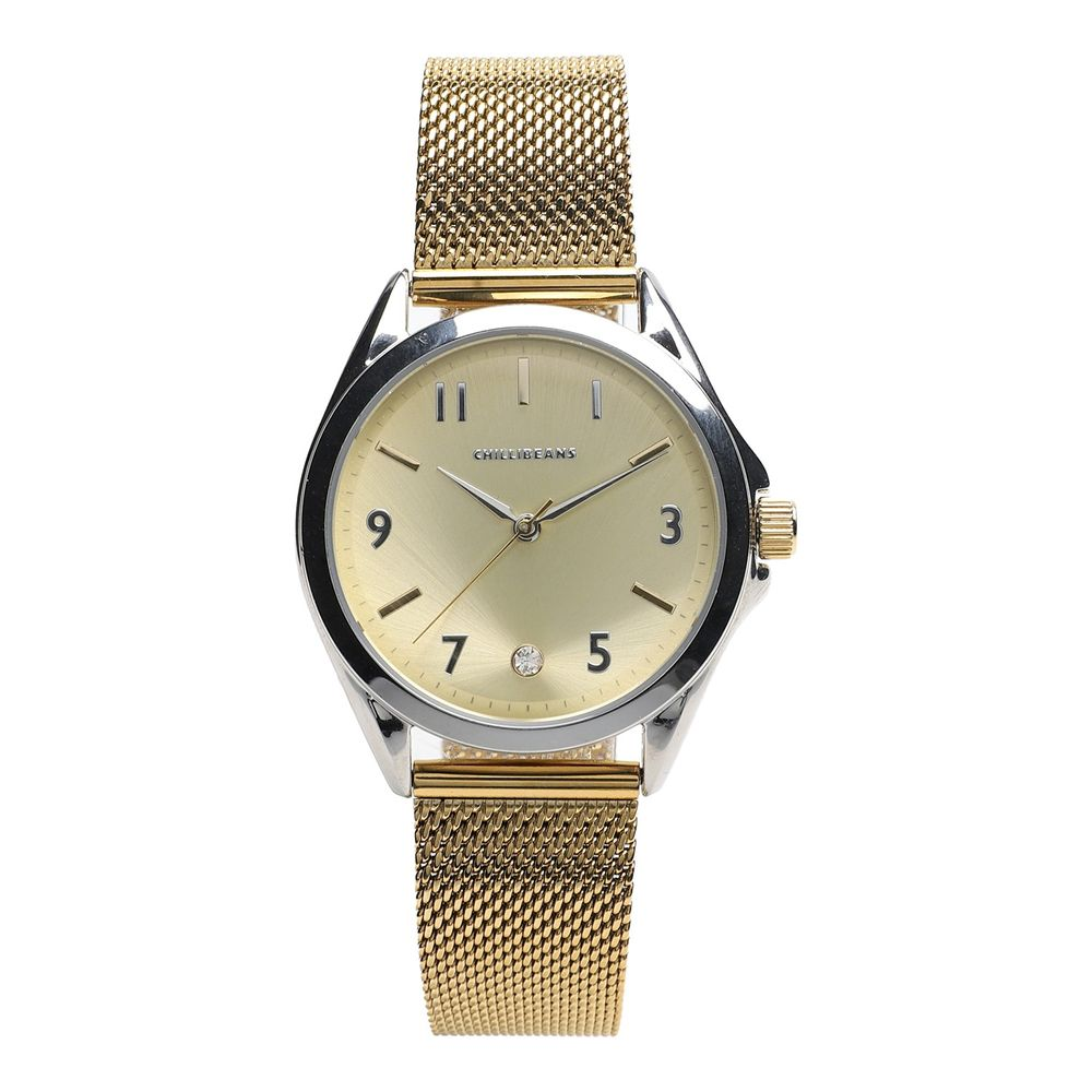 Relógio Analógico Feminino Chilli Beans Metal Prata Dourado - RE.MT.1770.0721 M
