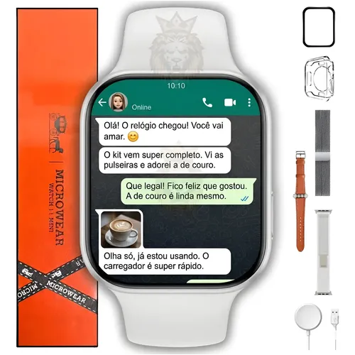 Relógio Smartwatch W11 Mini Serie 11 Chatgpt Wpp + Brindes