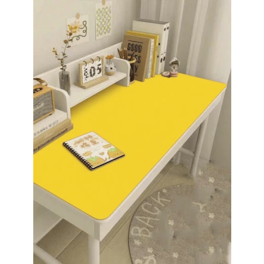SHEIN 1 Peça de Tapete de Mesa Verde de Proteção para os Olhos em Couro PU, Toalha de Mesa para Estudo de Crianças, Tapete de Mesa de Computador, À Prova de Poeira, Fácil de Limpar, Antiderrapante e À Prova de Óleo
