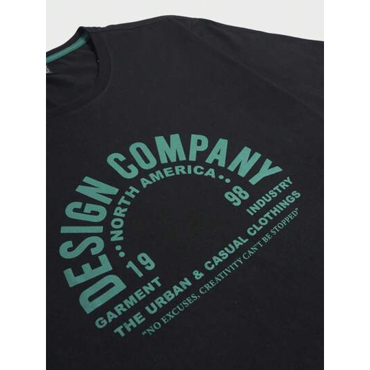 SHEIN  Camiseta  Casual Letting Sport Masculino Algodão Preta