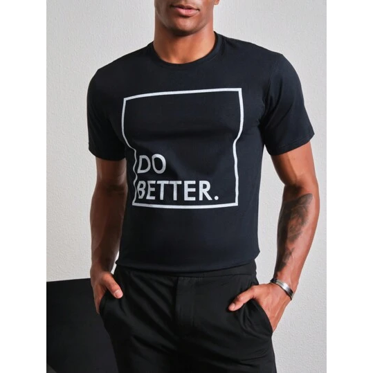 SHEIN Camiseta Malha Manga Curta Estampa Frontal Masculino Carnaval