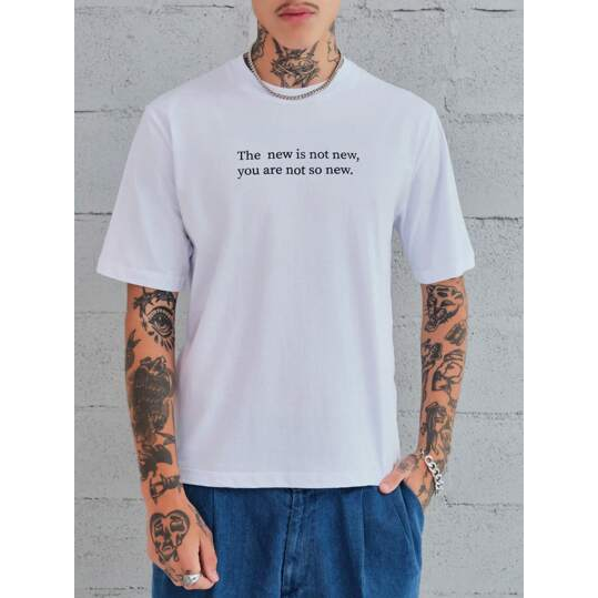 SHEIN Camiseta manga curta Casual Not new Confort Masculino Algodão Preto