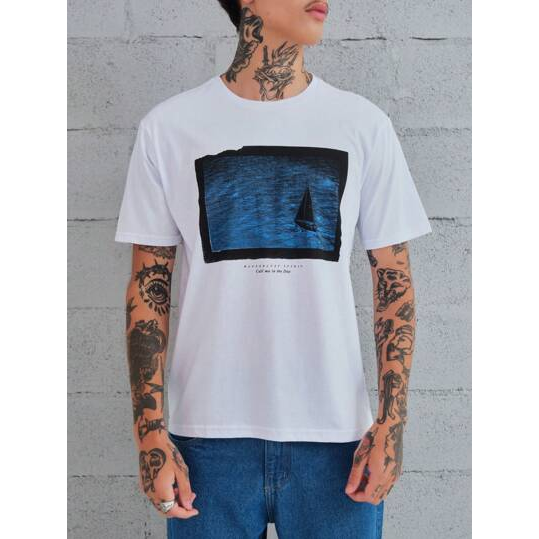 SHEIN Camiseta manga curta Streetlife Exposed Oversized Masculino Algodão Preto