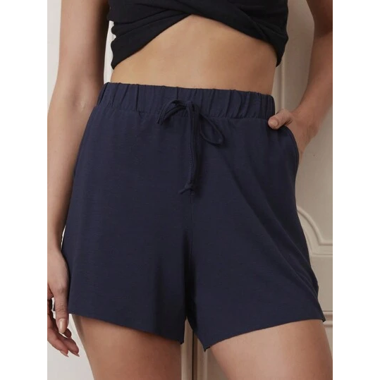 SHEIN Short malha confortável com elástico na cintura feminino
