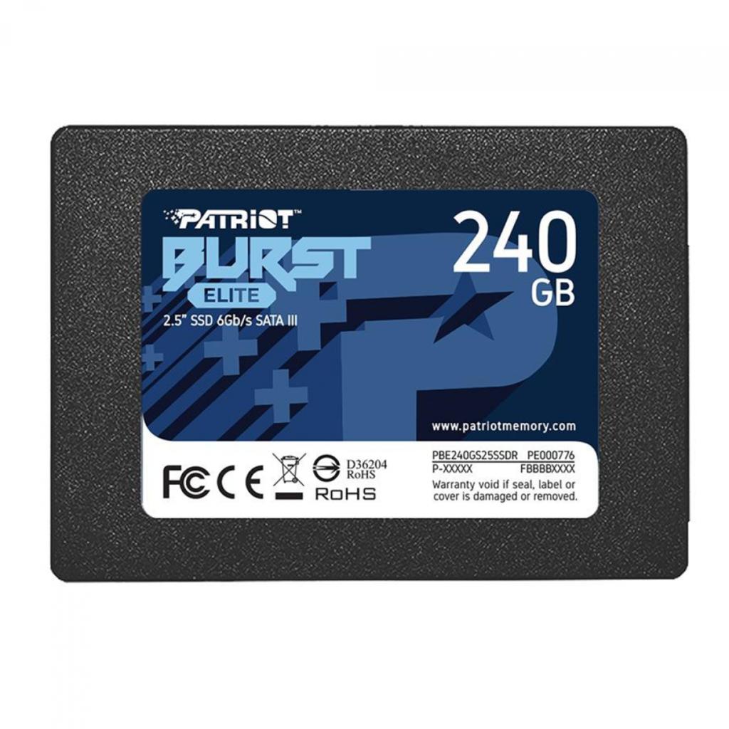 SSD Patriot Burst Elite, 240GB, Sata III, Leitura 450MB/s e Gravação 320MB/s, PBE240GS25SSDR