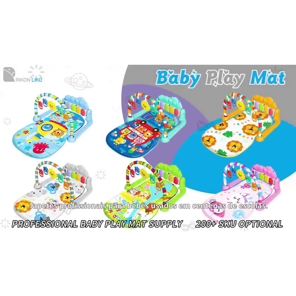 Tapete de brinquedo para engatinhar com pedal de piano para bebês--6821