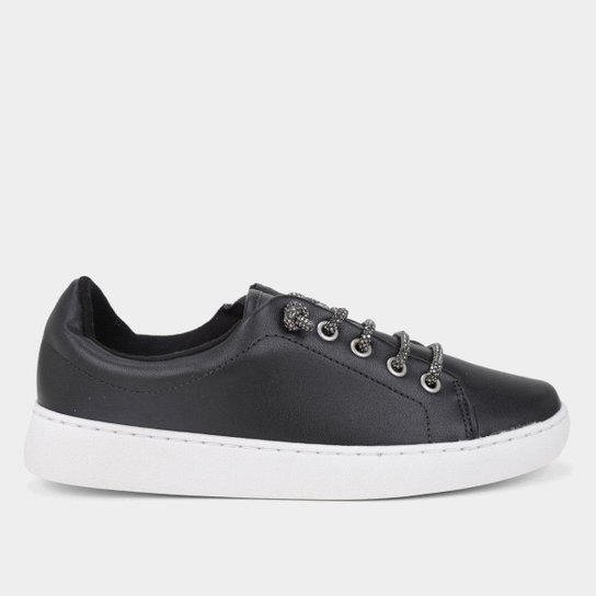 Tênis Vizzano Tira Pronta Strass Feminino - Preto