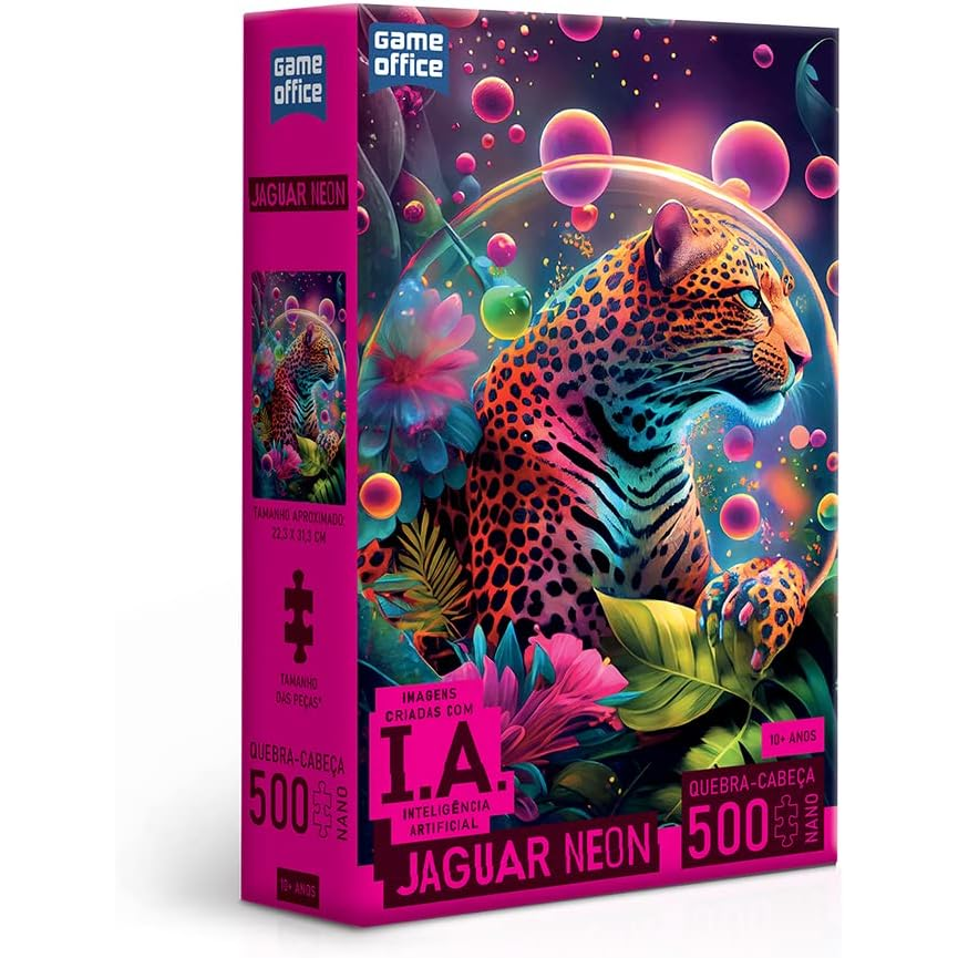 Toyster - Quebra-cabeça: IA: Jaguar Neon - 500 peças nano - Game Office