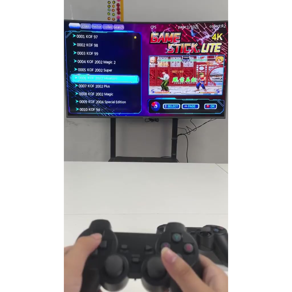 Video game Stick 4K Com 20000 Jogos 64gb 2 Controles Sem Fio Console Portatil Jogos Retro Video Game