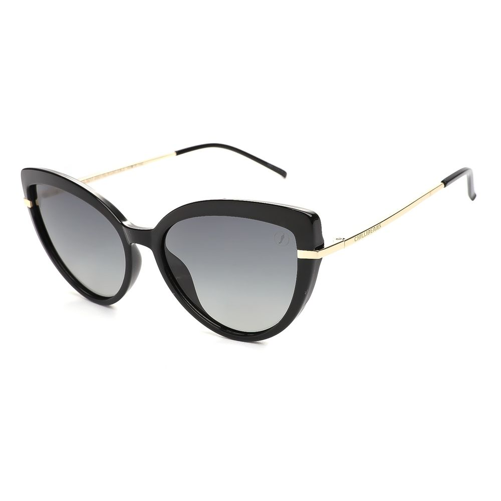 Óculos de Sol Feminino Chilli Beans Polarizado Gatinho Degradê Preto - OC.CL.5217.2001 M