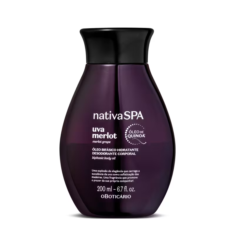Óleo Bifásico Hidratante Desodorante Corporal  Nativa Spa Uva Merlot 200ml