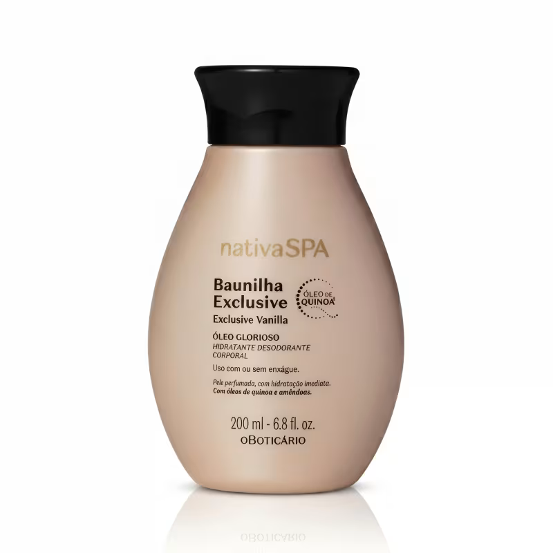 Óleo Glorioso Hidratante Desodorante Corporal Nativa SPA Baunilha Exclusive 200ml